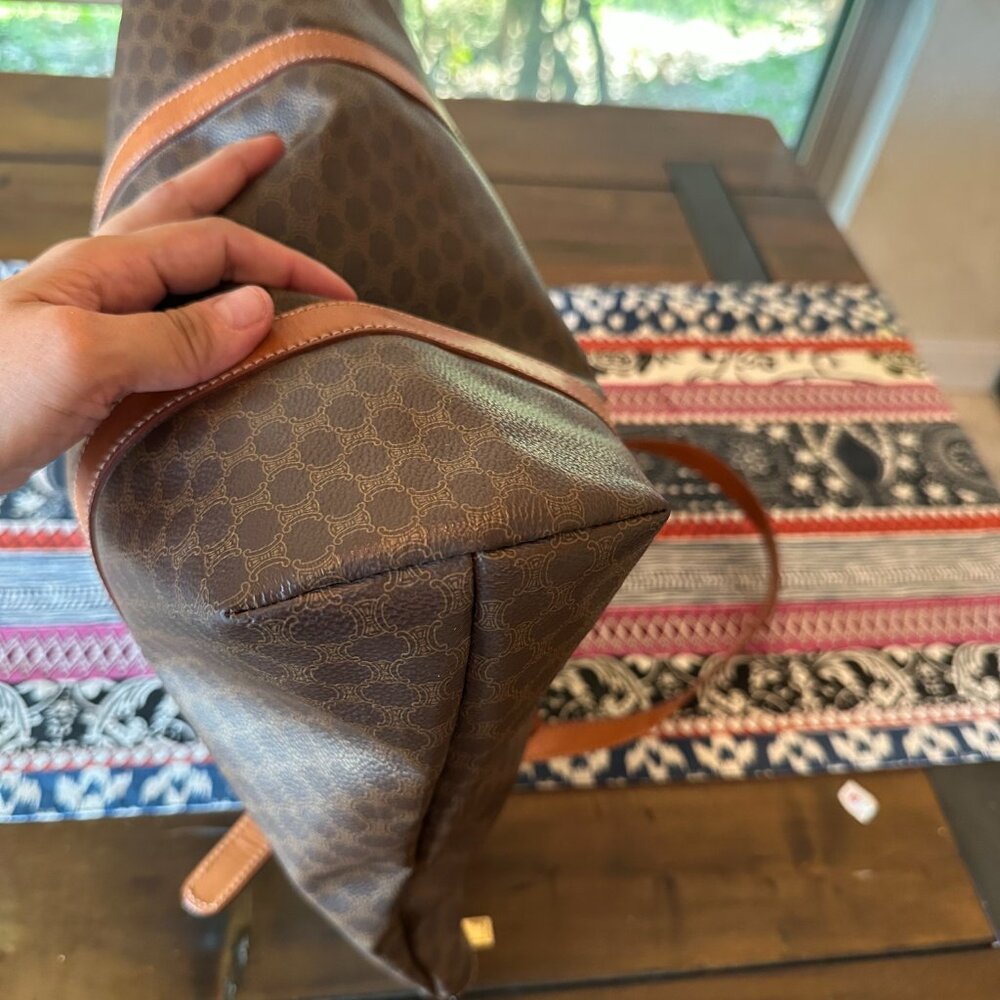 Celine Macadam Vintage Zippered Shoulder Tote, EUC - Picture 10 of 17